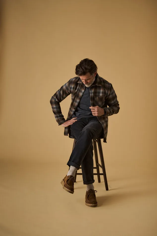 Men Shirts MOS MOSH MMGDavid Wool Check Shirt Sundown Check