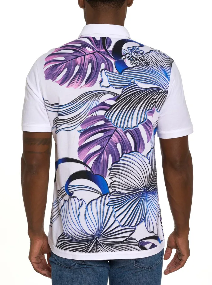 Men Short Sleeve Button Down Shirts Robert Graham ODESSY SHORT SLEEVE KNIT SHIRT White