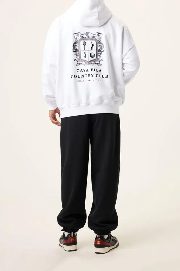 Men Sweatshirts and Hoodies Fila Casa Fila Crest Country Club Hoodie 100 White Men Sweatshirts and Hoodies Fila Casa Fila Crest Country Club Hoodie 100 White