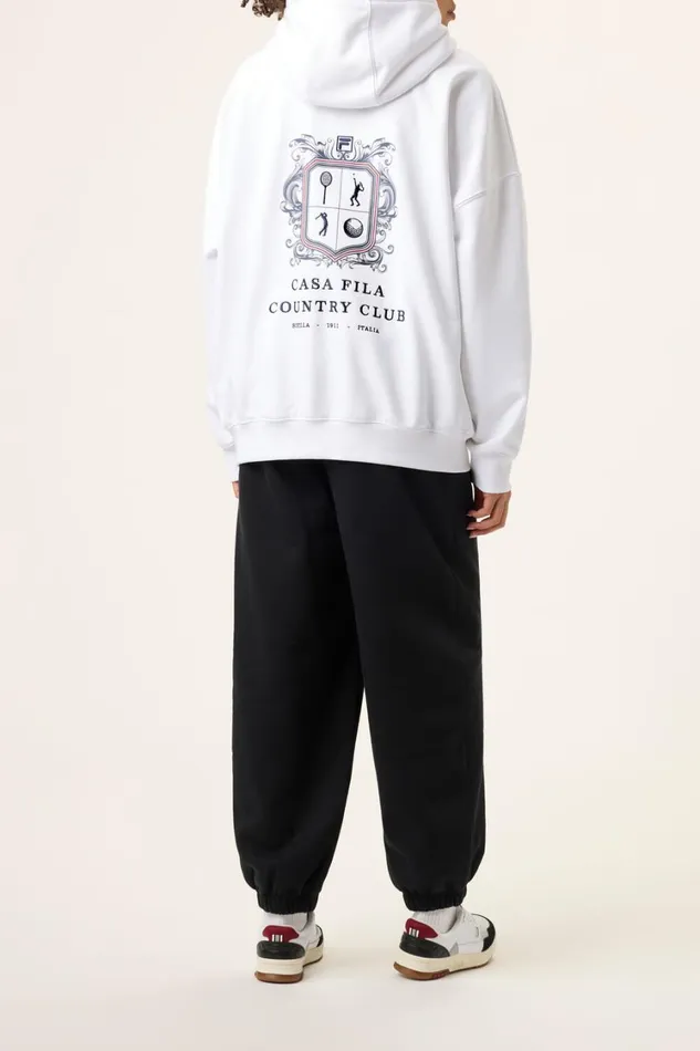 Men Sweatshirts and Hoodies Fila Casa Fila Crest Country Club Hoodie 100 White Men Sweatshirts and Hoodies Fila Casa Fila Crest Country Club Hoodie 100 White