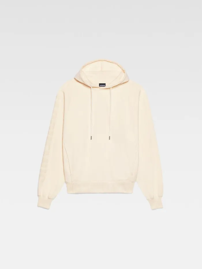 Men Sweatshirts and Joggings JACQUEMUS The Typo Hoodie Light Beige Men Sweatshirts and Joggings JACQUEMUS The Typo Hoodie Light Beige