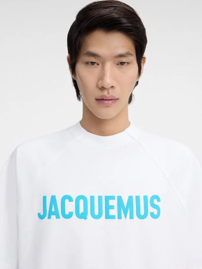 Men Tshirts JACQUEMUS The Typo Tshirt Multiwhite Men Tshirts JACQUEMUS The Typo Tshirt Multiwhite
