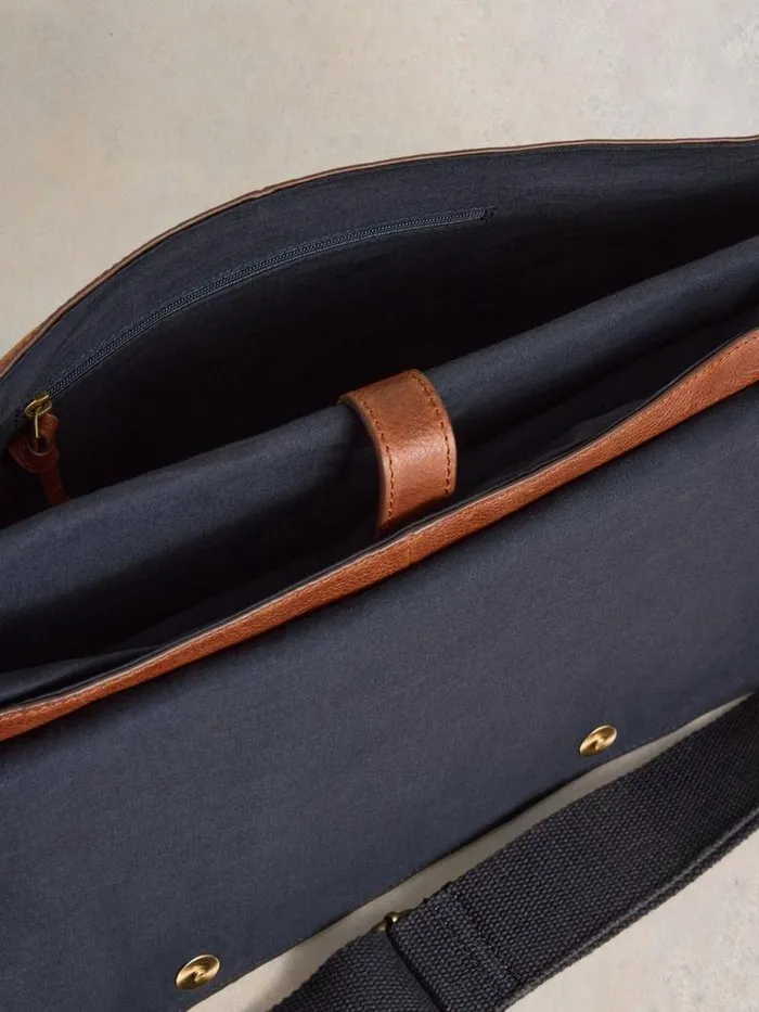 Men Teddy Leather Messenger Bag Mid Tan White Stuff Bags Men Teddy Leather Messenger Bag Mid Tan White Stuff Bags