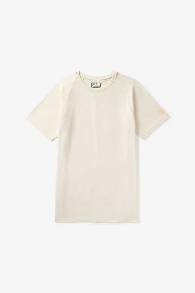 Men Tennis Fila Lucky Ace Short Sleeve Seamless Crew 920 Gardenia
