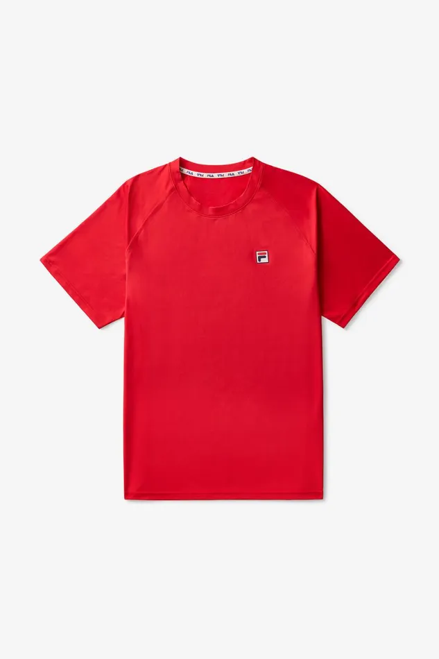 Men Tennis Fila Short Sleeve Crewneck 622 Fila Red