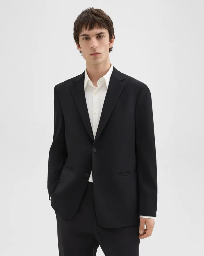 Men Theory Blazers Jackets Clinton Blazer In Precision Ponte Black