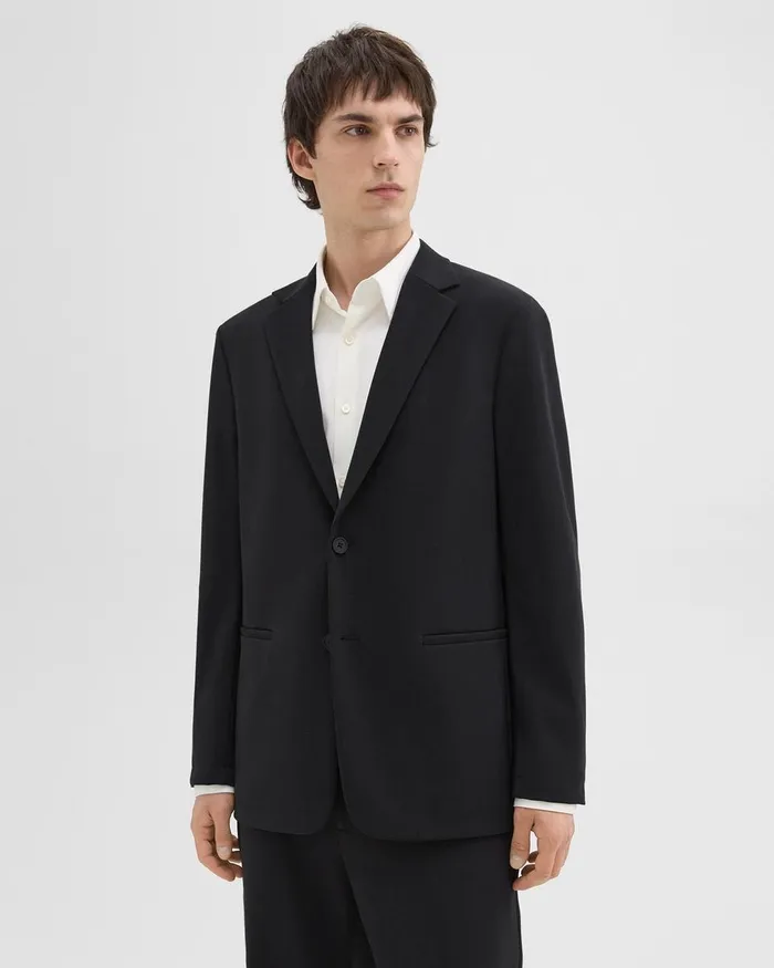 Men Theory Blazers Jackets Clinton Blazer In Precision Ponte Black