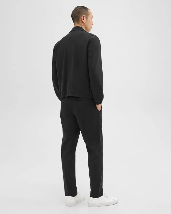 Men Theory Pants Larin Drawstring Pant In Stretch Wool Black