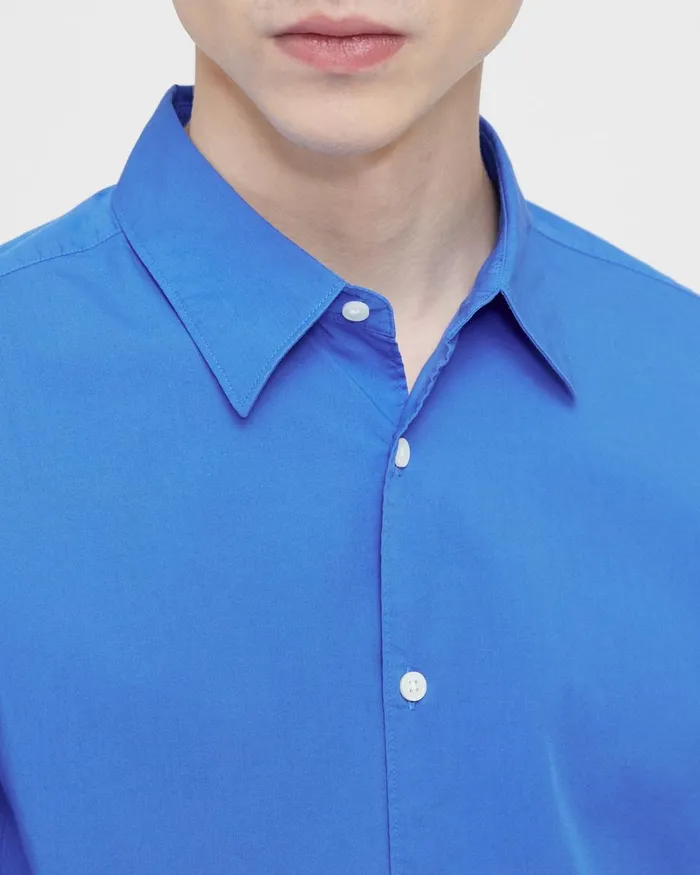 Men Theory Shirts Irving Shirt In Cotton Palace Blue
