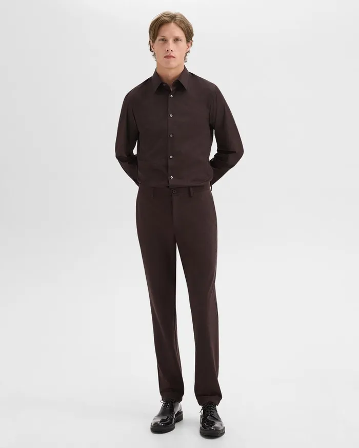Men Theory Shirts Sylvain Shirt In Good Cotton Hickory