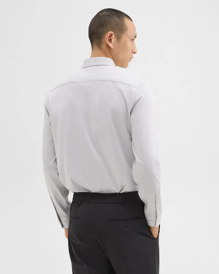 Men Theory Shirts Sylvain Shirt In Structure Knit Vapor