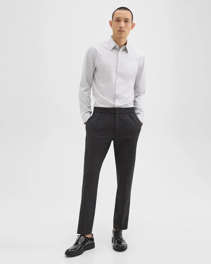 Men Theory Shirts Sylvain Shirt In Structure Knit Vapor