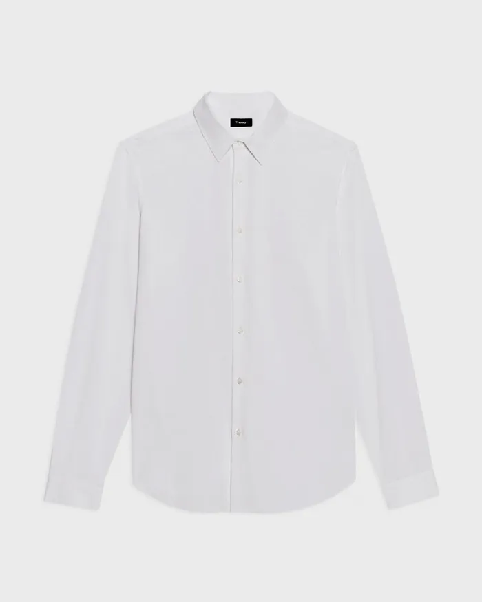Men Theory Shirts Sylvain Shirt In Structure Knit Vapor