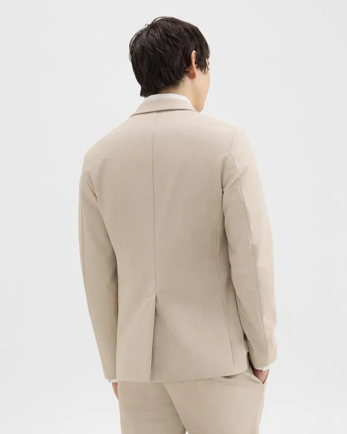 Men Theory Suits Clinton Blazer In Printed Precision Ponte Sand Multi