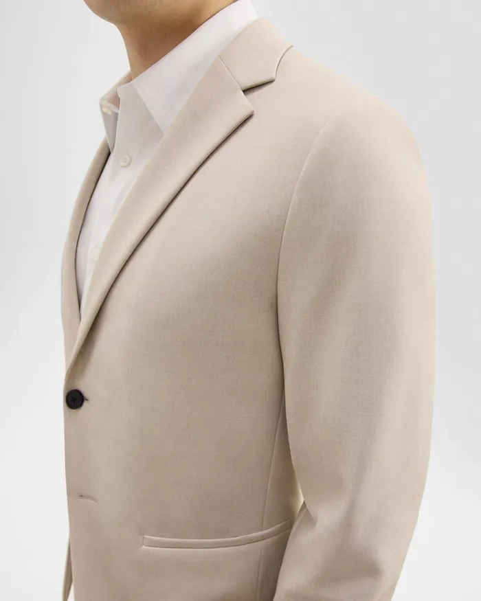 Men Theory Suits Clinton Blazer In Printed Precision Ponte Sand Multi