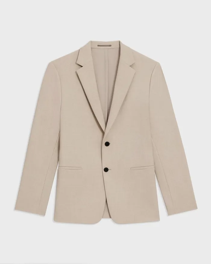 Men Theory Suits Clinton Blazer In Printed Precision Ponte Sand Multi