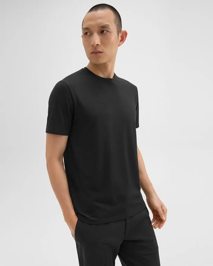 Men Theory TShirts Polos Dorian Tee In Active Knit Black