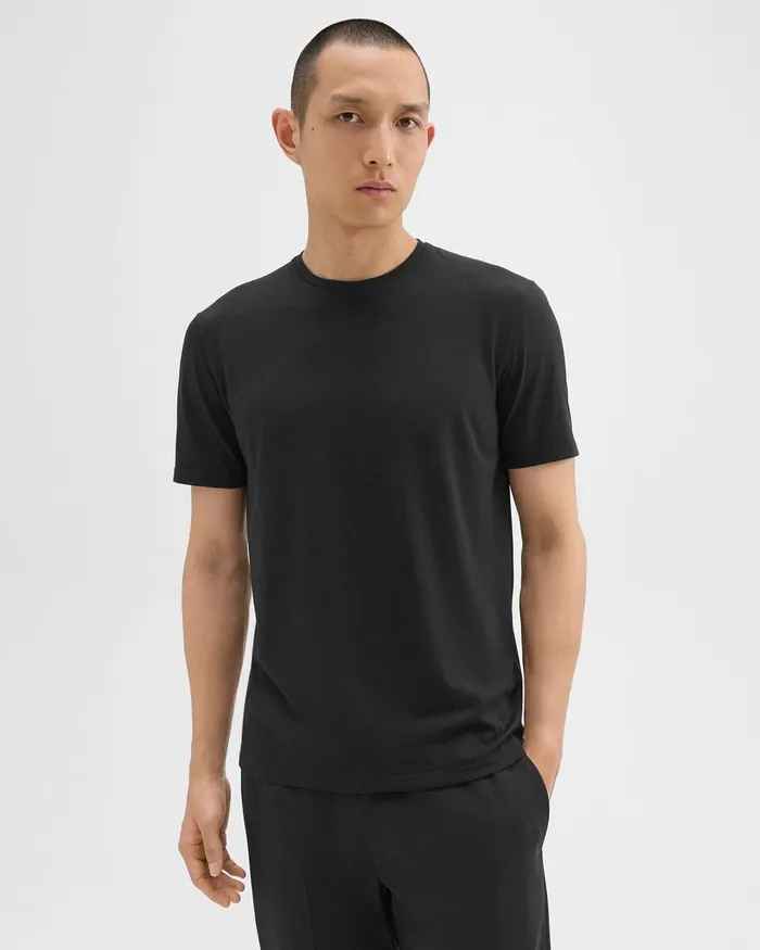 Men Theory TShirts Polos Dorian Tee In Active Knit Black