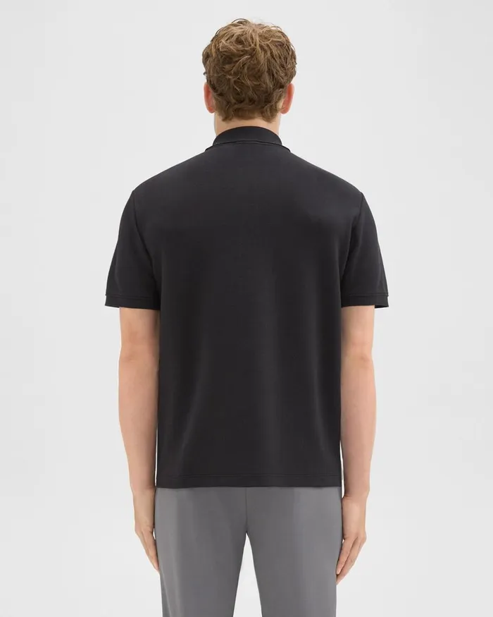 Men Theory TShirts Polos Jocelin Polo Shirt In Studio Knit Jacquard Black