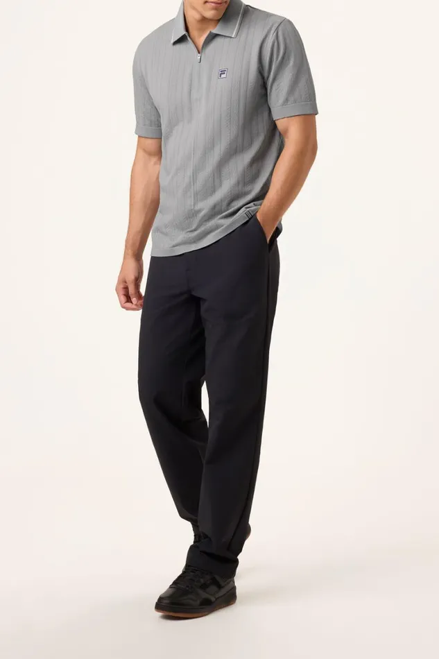 Men Tops and TShirts Fila Challenger Cable Zip Polo 050 Ultimate Gray Men Tops and TShirts Fila Challenger Cable Zip Polo 050 Ultimate Gray