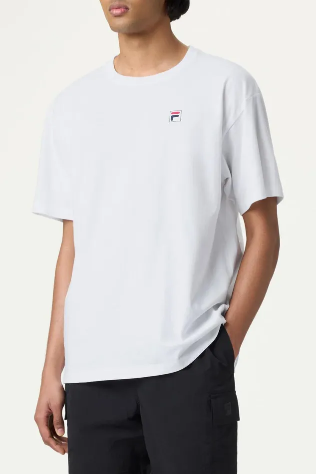 Men Tops and TShirts Fila Classic Relaxed Tee 100 White Men Tops and TShirts Fila Classic Relaxed Tee 100 White