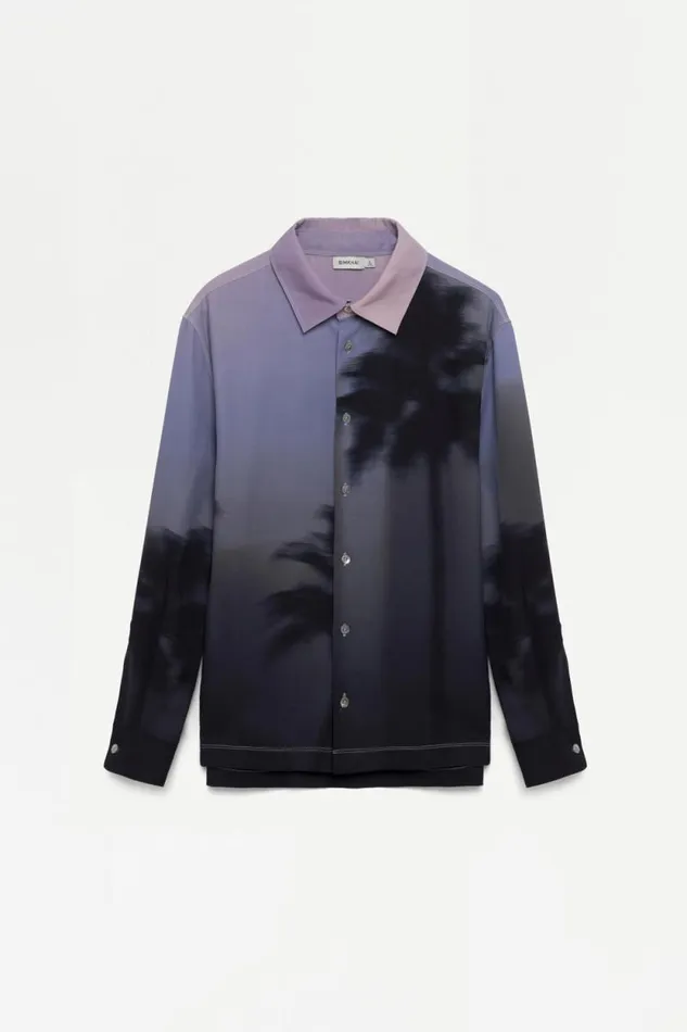 Men Tops and TShirts Jonathan Simkhai Finn Shirt Black Palm Print ButtonDown Shirt Men Tops and TShirts Jonathan Simkhai Finn Shirt Black Palm Print ButtonDown Shirt