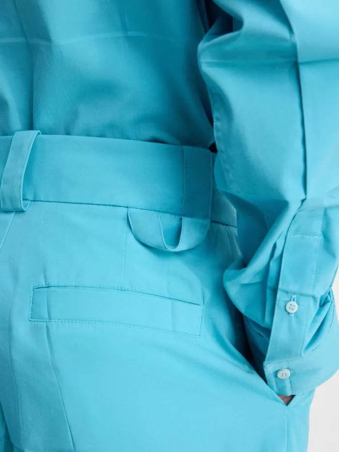 Men Trousers and Shorts JACQUEMUS The Navega Pleated Shorts Turquoise Men Trousers and Shorts JACQUEMUS The Navega Pleated Shorts Turquoise