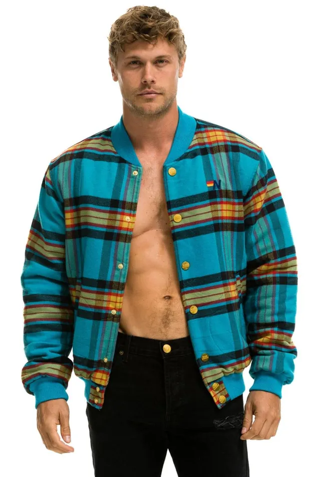 MenWomen Outerwear Aviator Nation PLAID UNISEX VARSITY JACKET 8211 JACKSON PLAID MenWomen Outerwear Aviator Nation PLAID UNISEX VARSITY JACKET 8211 JACKSON PLAID