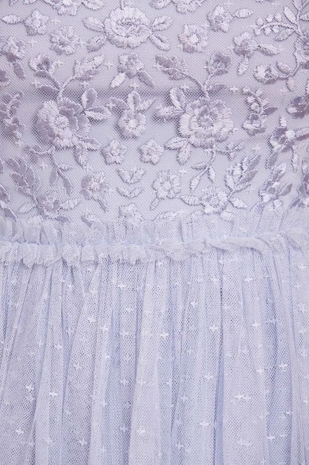 Midsummer Lace Bodice OffShoulder Ankle Gown Blue Women Needle and Thread Dresses