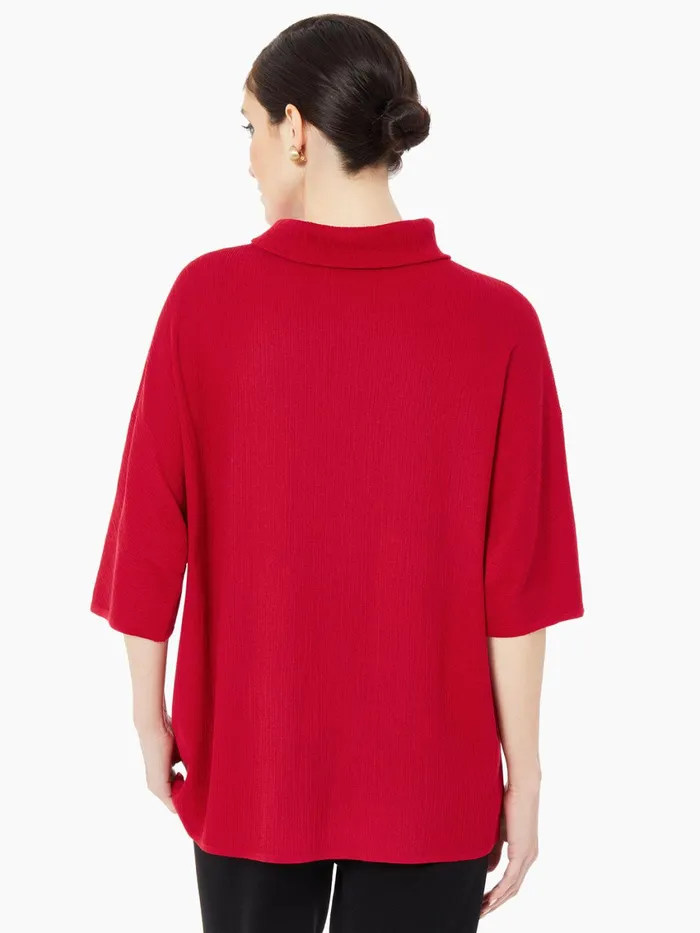 Misook Cowl Neck Textured Knit Tunic Women Tops and Tees Misook Cowl Neck Textured Knit Tunic Women Tops and Tees