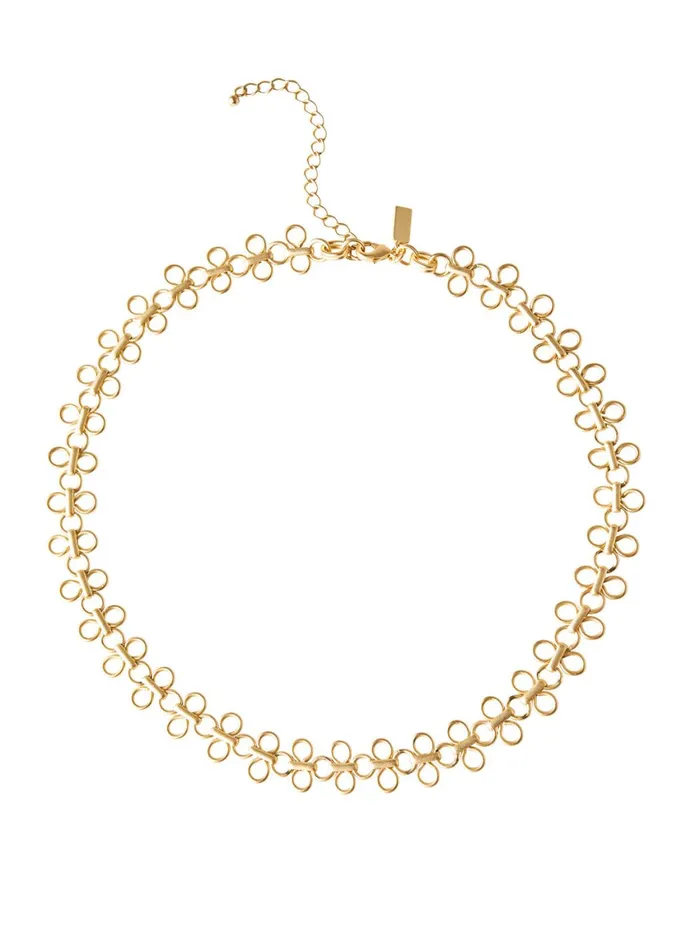 Misook Matte Gold Clover Charm Necklace Women Necklaces