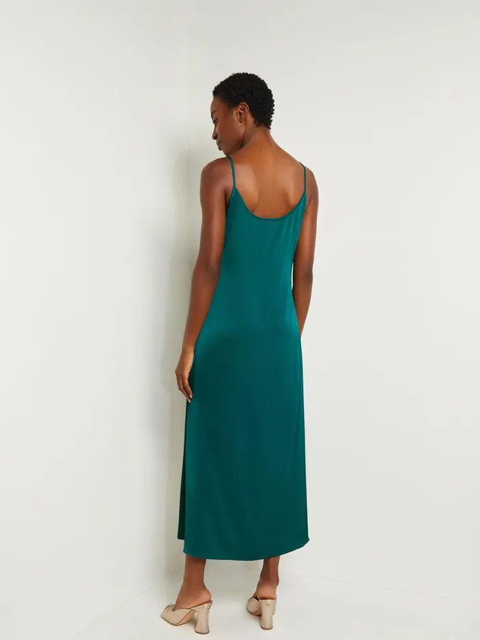 Misook Maxi ALine Dress 8211 Ruffled Crepe De Chine Women Dresses Misook Maxi ALine Dress 8211 Ruffled Crepe De Chine Women Dresses