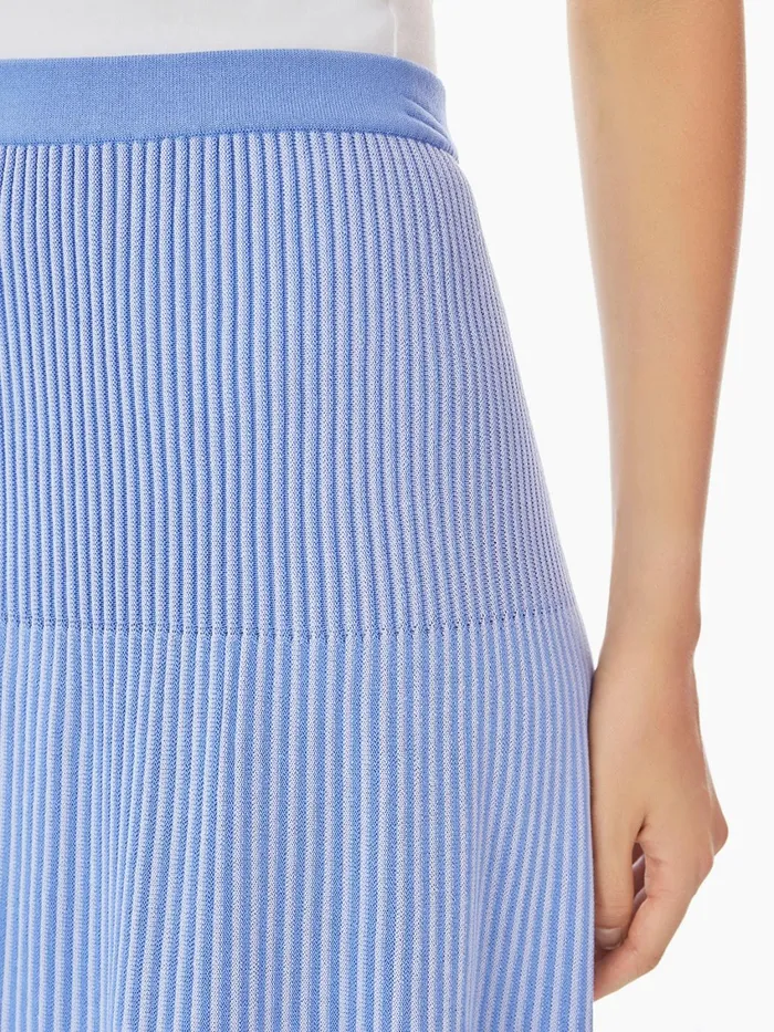Misook MultiStripe Soft Knit Midi Skirt Women Skirts Misook MultiStripe Soft Knit Midi Skirt Women Skirts