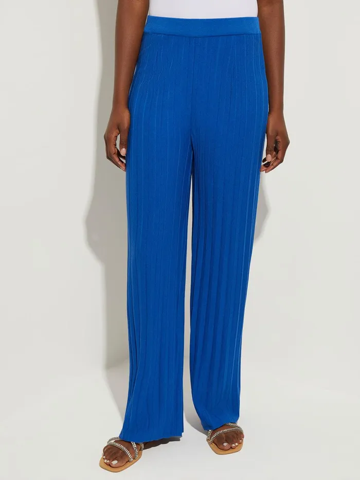 Misook Soft Ribbed Knit Wide Leg Pant Women Pants and Shorts