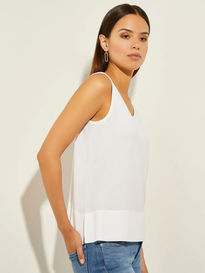 Misook VNeck Soft Knit Tank Top Women Tops and Tees