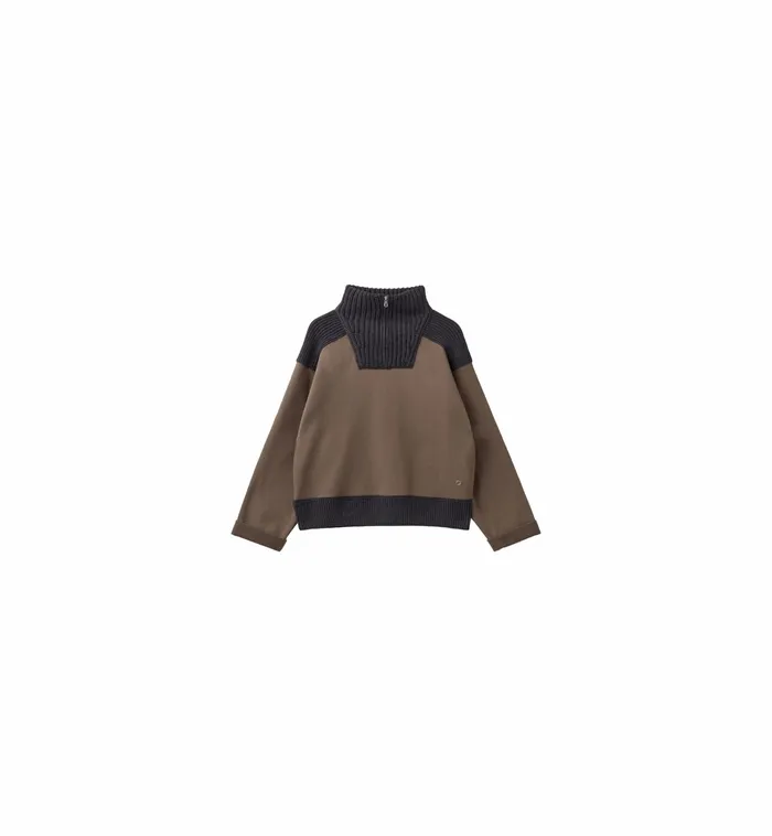 MMHCare Knit Sweatshirt 8211 HEYANNO Major Brown Sweats MOS MOSH Women MMHCare Knit Sweatshirt 8211 HEYANNO Major Brown Sweats MOS MOSH Women