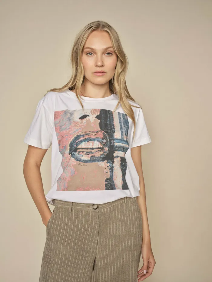 MMKarna OSS Tee Ecru Women Tees MOS MOSH MMKarna OSS Tee Ecru Women Tees MOS MOSH