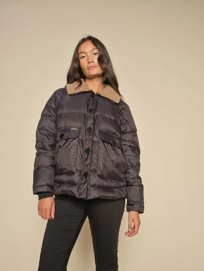 MMRidel Quilt Down Jacket Black Jackets and Coats MOS MOSH Women