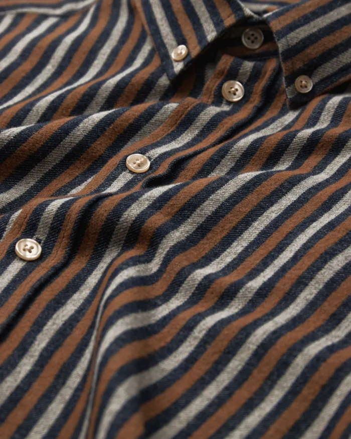 MOS MOSH Shirts Men MMGTheo Stripe Shirt Navy Stripe MOS MOSH Shirts Men MMGTheo Stripe Shirt Navy Stripe