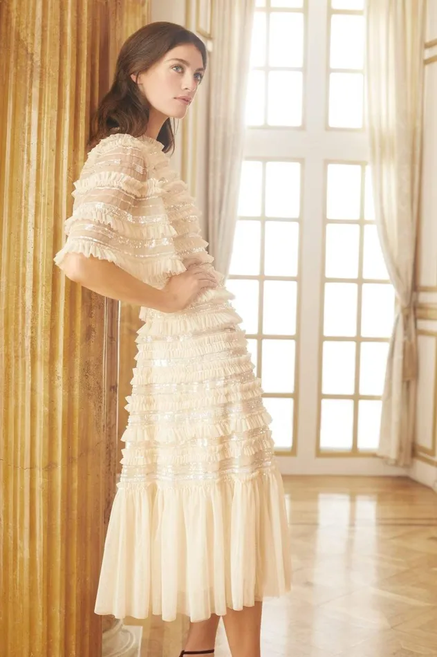 Nancy Frill Ballerina Dress Champagne Women Needle and Thread Dresses