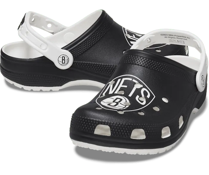 NBA Brooklyn Nets Classic Clog White Black Men Crocs Clogs