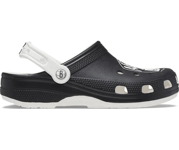 NBA Brooklyn Nets Classic Clog White Black Men Crocs Clogs