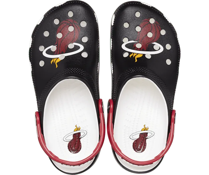NBA Miami Heat Classic Clog Black Women Crocs Platforms 038 Wedges