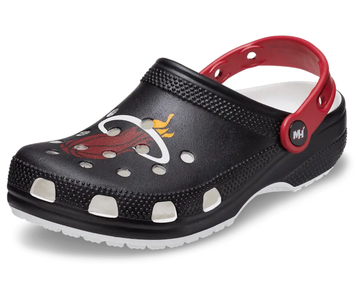 NBA Miami Heat Classic Clog Black Women Crocs Platforms 038 Wedges