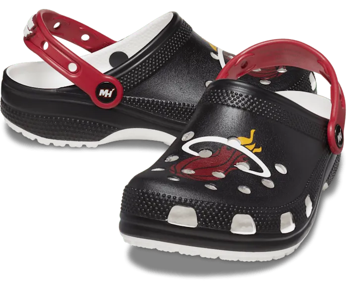 NBA Miami Heat Classic Clog Black Women Crocs Platforms 038 Wedges