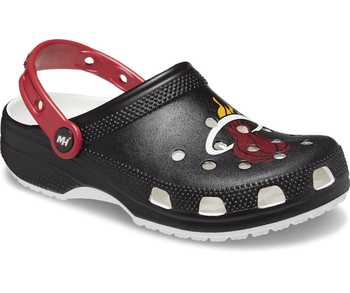 NBA Miami Heat Classic Clog Black Women Crocs Platforms 038 Wedges