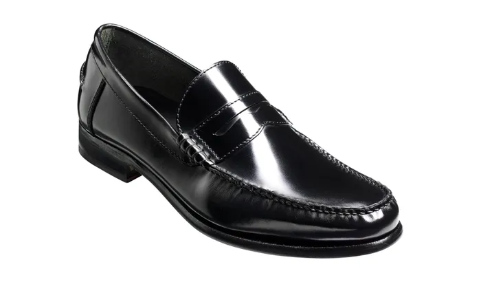 Newington 8211 Black HiShine Men Barker Shoes Mens Loafers