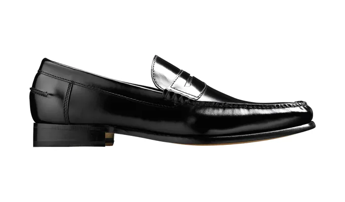 Newington 8211 Black HiShine Men Barker Shoes Mens Loafers