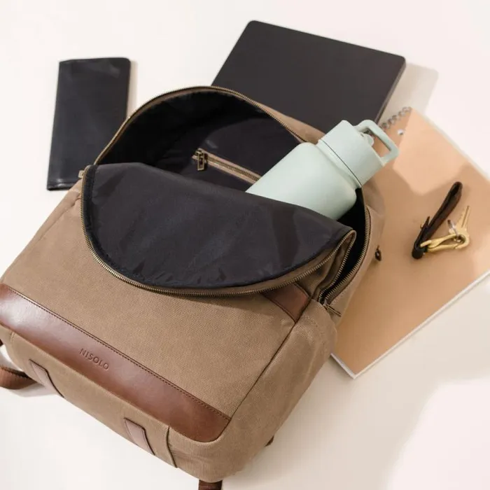 Nisolo Bags and Wallets Women Alex Commuter Backpack Waxed Canvas Nisolo Bags and Wallets Women Alex Commuter Backpack Waxed Canvas