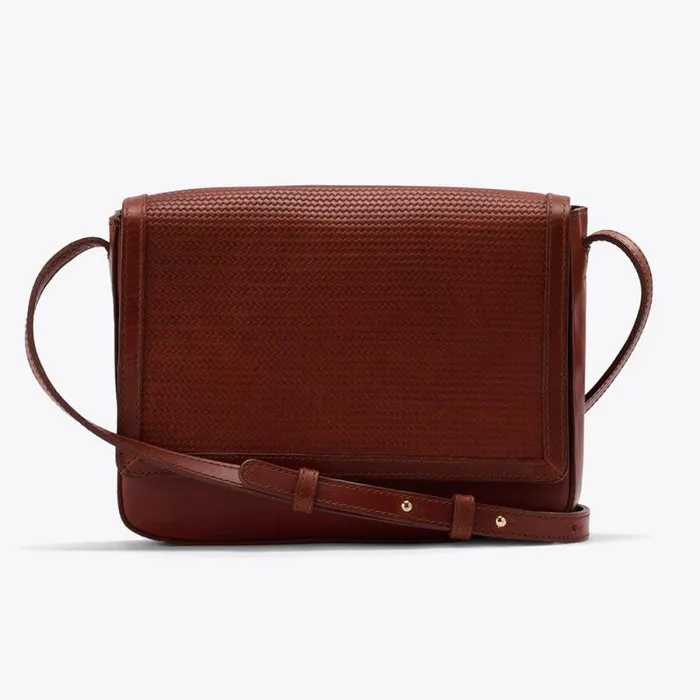 Nisolo Bags and Wallets Women Clara Crossbody Woven Brandy